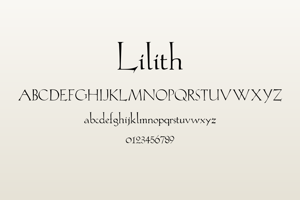Related font Lilith