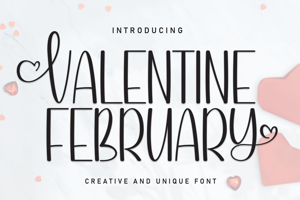 Related font Valentine February