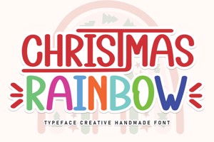 Related font Christmas Rainbow