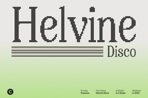 Related font Helvine Disco