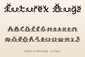 Related font Futurex Bugz