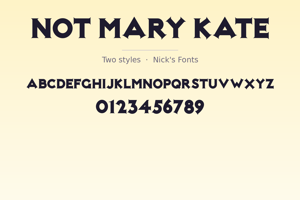 Related font Not Mary Kate