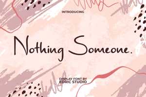 Related font Nothing Someone