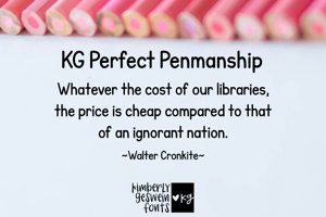 Related font KG Perfect Penmanship