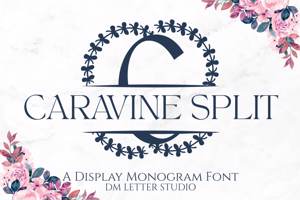 Related font Caravine Split Monogram