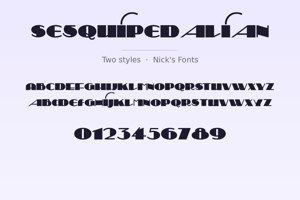 Related font Sesquipedalian