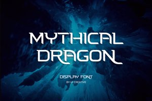 Related font Mythical Dragon All Caps Poster