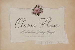 Related font Claris Fleur