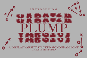 Plump Varsity Stacked Monogram