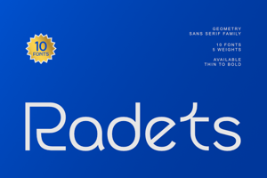 Related font Radets Medium
