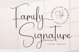 Related font Family Signature