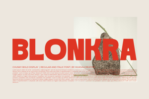 Related font Blonkra