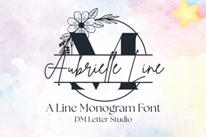 Aubrielle Split Monogram