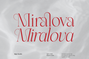 Related font Miralova