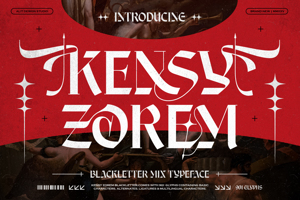 Related font Kensy Zorem