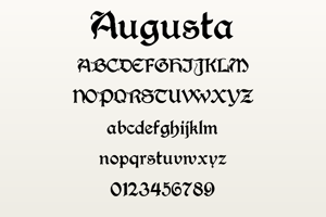 Related font Augusta