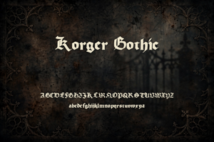 Related font Korger Gothic