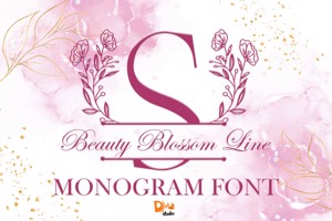 Related font Beauty Blossom Line Monogram