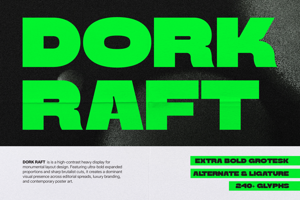Related font Dork Raft
