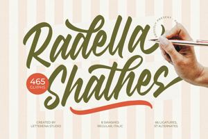 Related font Radella Shathes VERSION