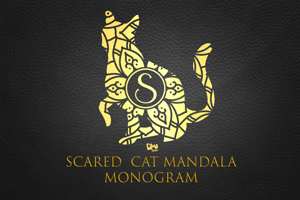 Scared Cat Mandala Monogram