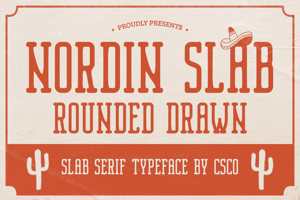 Related font Nordin Slab Rounded Drawn