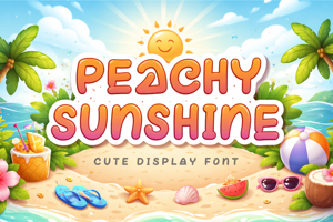 Related font Peachy Sunshine