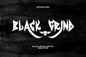 Related font Black Grind