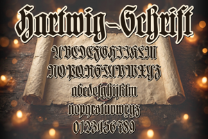 Related font Hartwig-Schrift