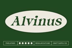 Related font Alvinus Pixel