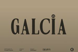 Related font CS Galcia Drawn