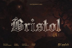 Related font CS Bristol Stippled