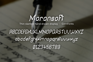 Related font Moronsoft