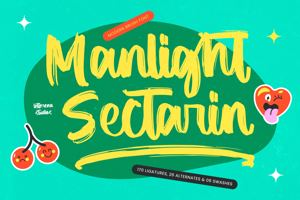 Related font Manlight Sectarin VERSION