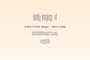 Related font Daddy Longlegs NF