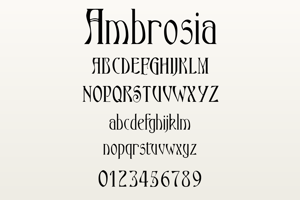 Related font Ambrosia