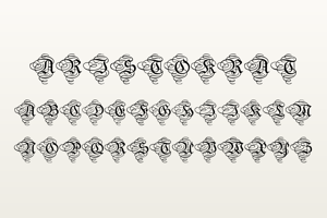 Related font Aristokrat Zierbuchstaben