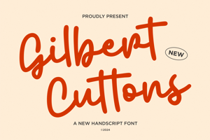 Related font Gilbert Cuttons AT