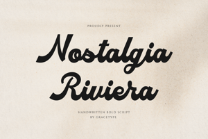 Related font Nostalgia Riviera
