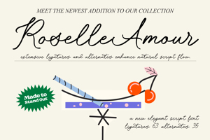 Related font Roselle Amour