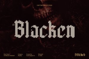 Related font CS Blacken Stitched