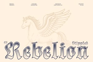 Related font CS Rebelion Stippled