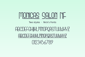 Related font Monicas Salon NF