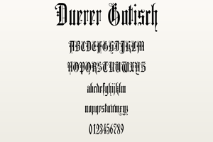 Related font Duerer Gotisch