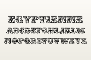 Related font Egyptienne Zierinitialien