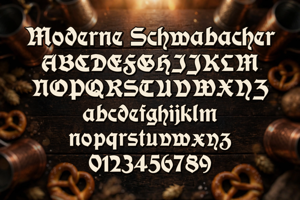 Related font Moderne Schwabacher