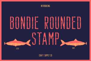 Related font Bondie Rounded Stamp