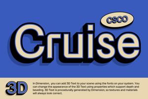 Related font CS Cruise 3D