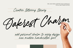 Related font Oakrest Charm