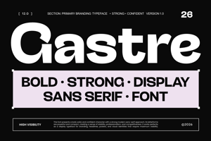 Related font Gastre Trial by GudPap Type